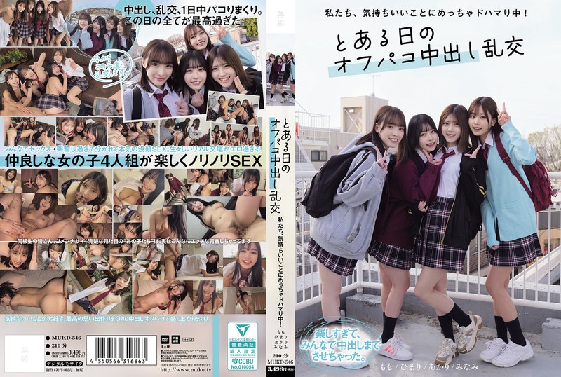 私たち、気持ちいいことにめっちゃドハマり中！ とある日のオフパコ中出し乱交 mukd00546